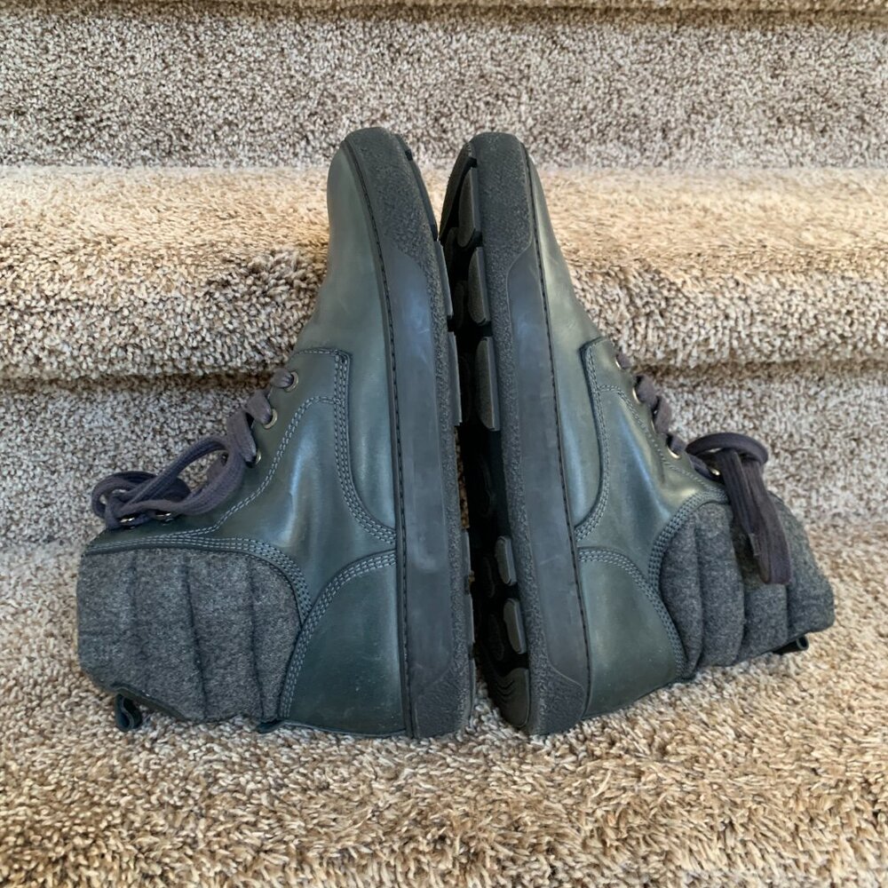 Moncler Men's Dark Green Leather Boots - Picture 9 of 14